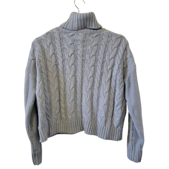 Olive & Oak Crop Cowl Turtleneck Long Sleeve Knit Pullover Sweater Size L - Picture 3 of 5